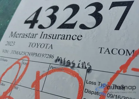 2023 Toyota Tacoma Sr5 V6 from USA, damaged, VIN 3TMAZ5CN9PM197286